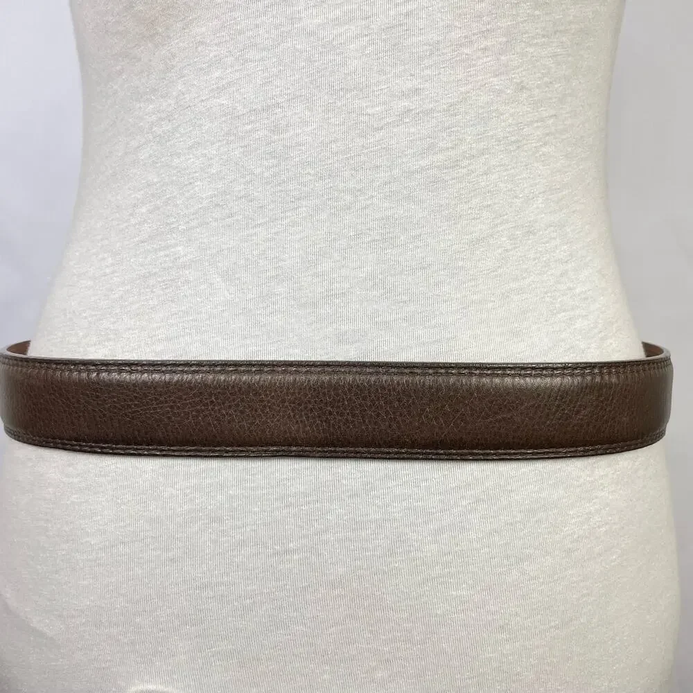 Brighton XS Women's Brown Leather Full Grain Glove Lining Simple Casual Belt
